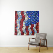 American Flag Glas in lood Tapestry Wandkleed (In Situ (horizontaal))