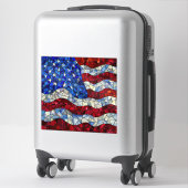 American Flag Glas in lood Vinyl Sticker (Koffer)