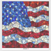 American Flag Glas in lood Vinyl Sticker (Vel)