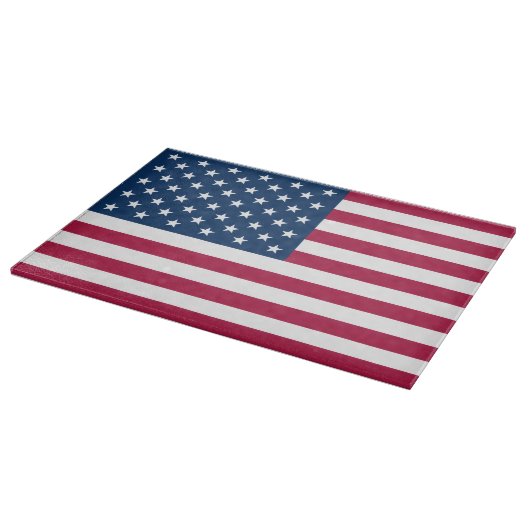 American Flag Glass Snijplank (Hoek)