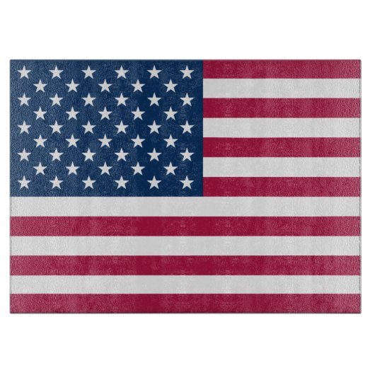 American Flag Glass Snijplank (Voorkant)
