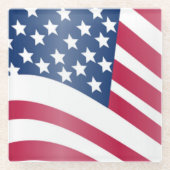 AMERICAN FLAG GLAZEN ONDERZETTER (Voorkant)