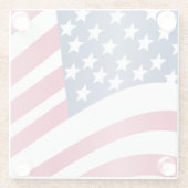 AMERICAN FLAG GLAZEN ONDERZETTER (Achterkant)