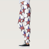 American Flag glitter star Leggings (Links)
