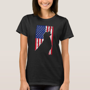 American Flag Golden Retriever Dog Dad mapapuppy P T-shirt