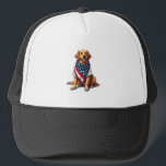 American Flag Golden Retriever Engraved Dog Lover Trucker Pet<br><div class="desc">American Flag Golden Retriever Engraved Dog Lover Tee 4</div>