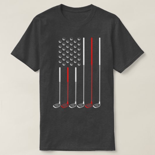 American Flag Golf Clubs Golf Stick Flag Gift 1 T-shirt (Design voorkant)
