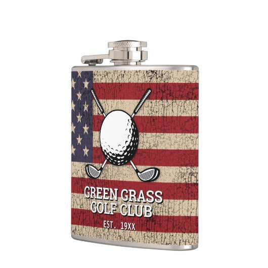 American Flag Golf Design Heupfles (Links)