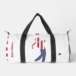 American Flag Golf Speler - Gepersonaliseerd Plunjezak
