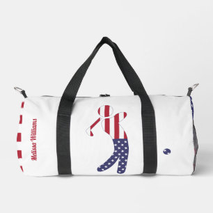American Flag Golf Speler - Gepersonaliseerd Plunjezak