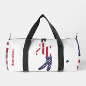 American Flag Golf Speler - Gepersonaliseerd Plunjezak (Achterkant)