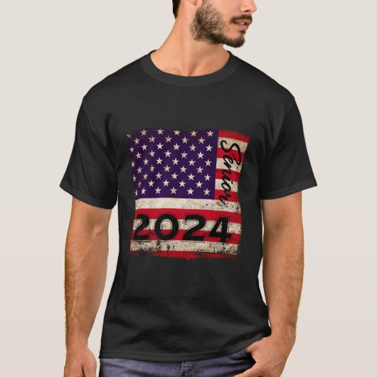 American Flag Graduation Party Haar Hem Class of 2 T-shirt (Voorkant)