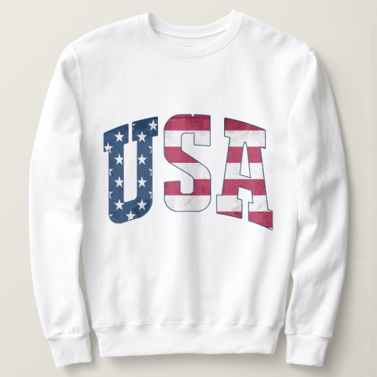 American Flag Graphic - Vrouwen USA Patriotic Gear Trui (Design voorkant)