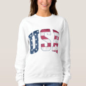 American Flag Graphic - Vrouwen USA Patriotic Gear Trui (Voorkant)