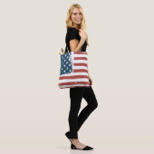 American Flag Grunge Background. Raster version. H Tote Bag (Op model)