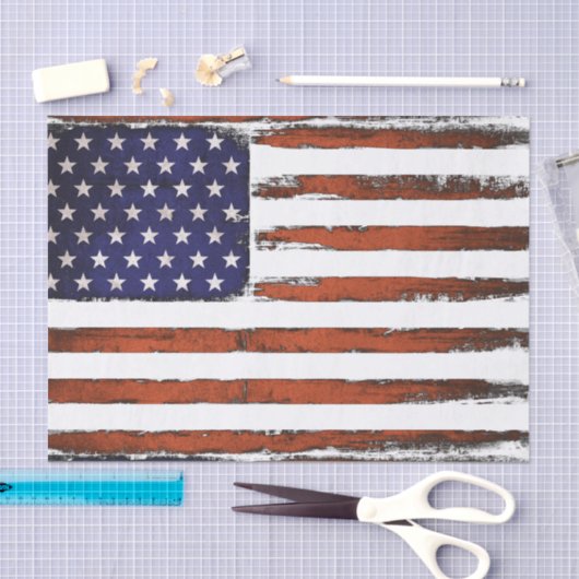 American Flag Grunge Edition Tissuepapier (Craft)