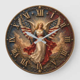 American Flag Guardian Patriotic Angel Grote Klok