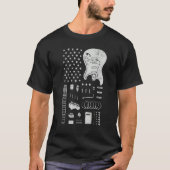 American Flag Guitar 4th of July Guitarist USA Cou T-shirt (Voorkant)