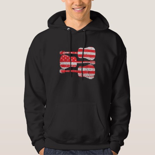 American Flag Guitars Hoodie (Voorkant)