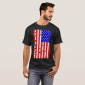 American Flag Ham Radio  90s Radio Connectivity T-shirt (Voorkant volledig)