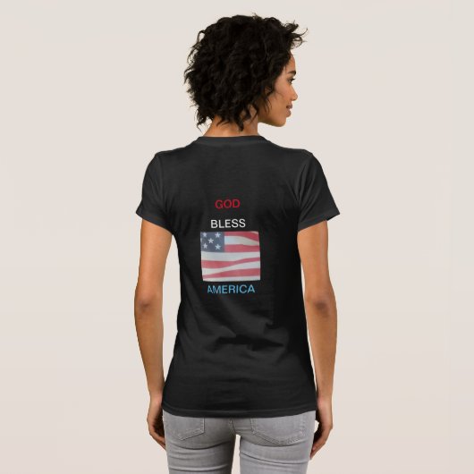 AMERICAN FLAG HAPPY SMILE HOPE vrouwen top (Achterkant volledig)