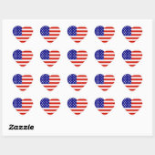AMERICAN FLAG HART STICKER (Vel)