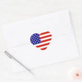 AMERICAN FLAG HART STICKER (Envelop)
