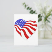 American Flag Heart America USA Valentijn Populair Feestdagenkaart (Staand voorkant)