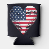 American Flag Heart Blikjeskoeler (Voorkant)
