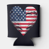 American Flag Heart Blikjeskoeler (Achterkant)