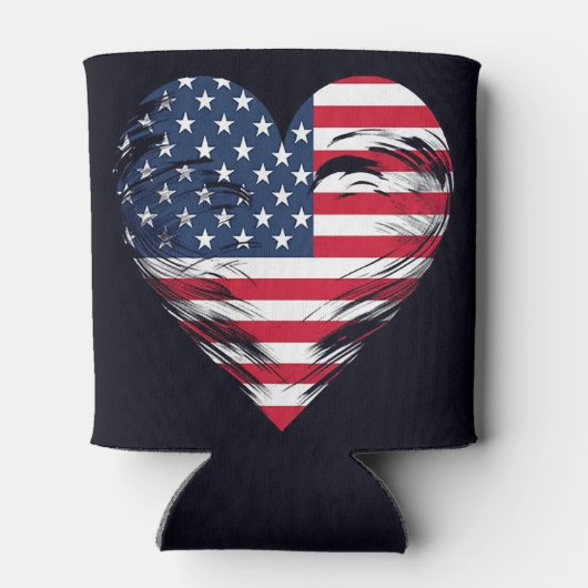 American Flag Heart Blikjeskoeler (Achterkant)