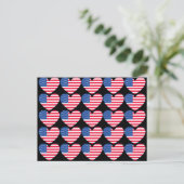 American Flag Heart Briefkaart (Staand voorkant)