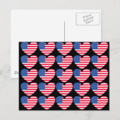 American Flag Heart Briefkaart (Voorkant / Achterkant)