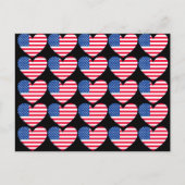 American Flag Heart Briefkaart (Voorkant)