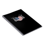 American Flag Heart Fitted Notitieboek (Rechterzijde)