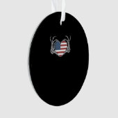 American Flag Heart Fitted Ornament (voorkant)