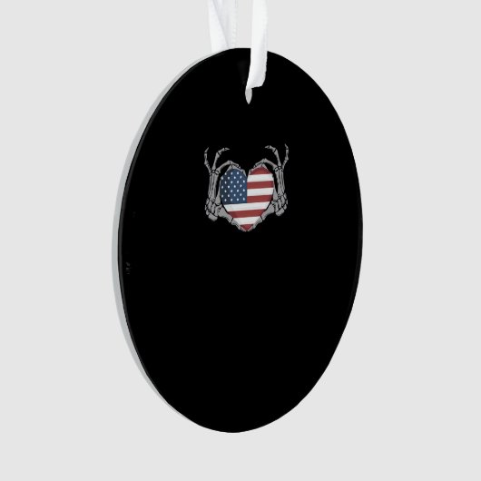 American Flag Heart Fitted Ornament (voorkant)