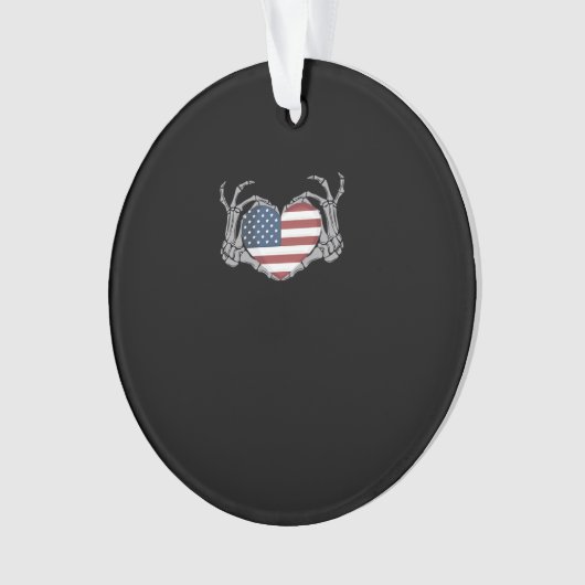 American Flag Heart Fitted Ornament (voorkant)