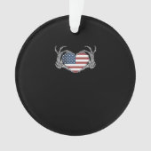 American Flag Heart Fitted Ornament (voorkant)