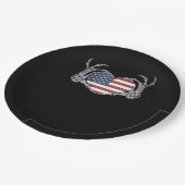 American Flag Heart Fitted Papieren Bordje (Gekanteld)