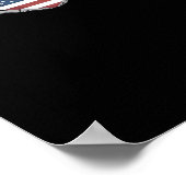 American Flag Heart Fitted Poster (Hoek)