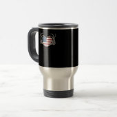 American Flag Heart Fitted Reisbeker (Voorkant links)