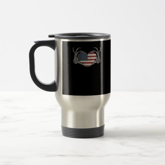 American Flag Heart Fitted Reisbeker (Links)