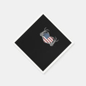 American Flag Heart Fitted Servet (Hoek)