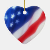 American Flag Heart Gepersonaliseerd Ornament (Achterkant)