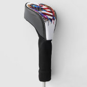 American Flag Heart Golfheadcover (Schuin)