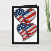 American Flag Heart Kaart (Voorkant)