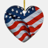 American Flag Heart Keramisch Ornament (Voorkant)