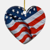 American Flag Heart Keramisch Ornament (Achterkant)