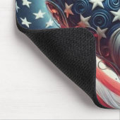 American Flag Heart Mouse Pad – Patriotic Desktop  Muismat (Hoek)